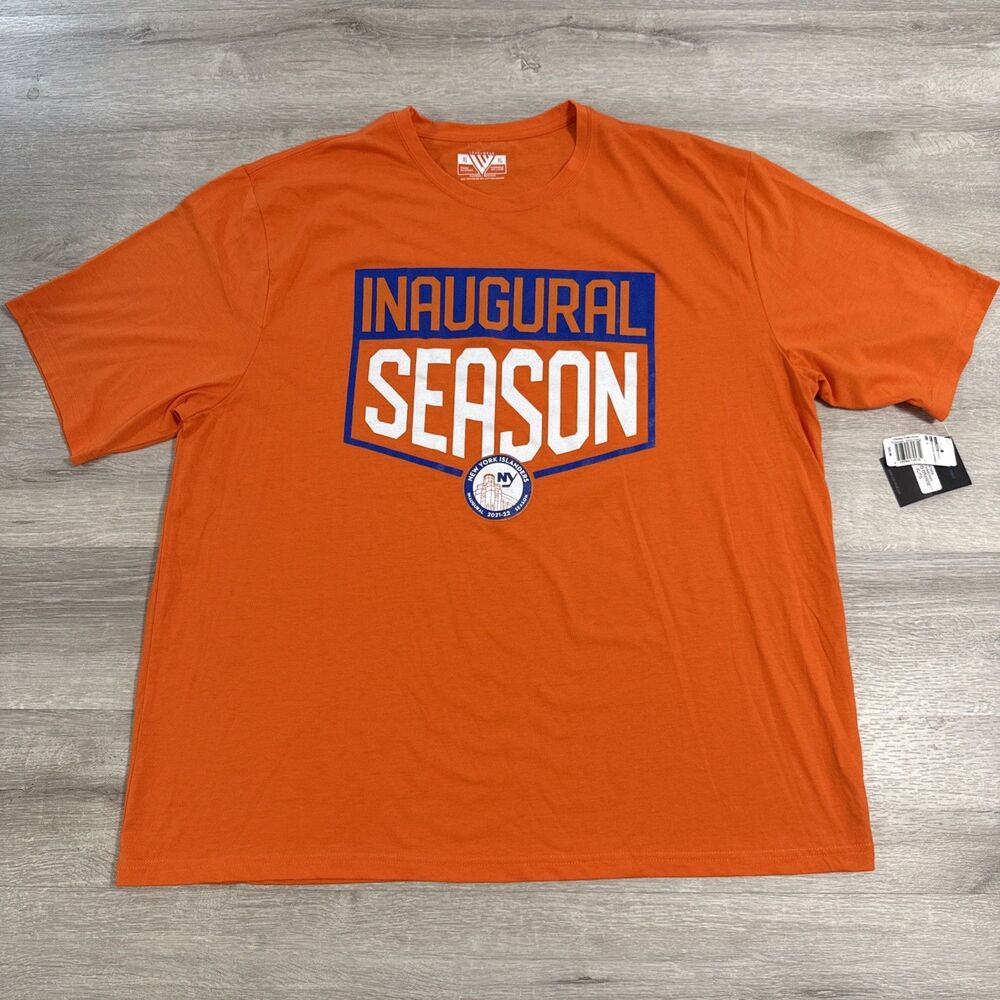 New York Islanders Shirt Men’s XL Orange Inaugural Season 2021-22 UBS Arena NWT